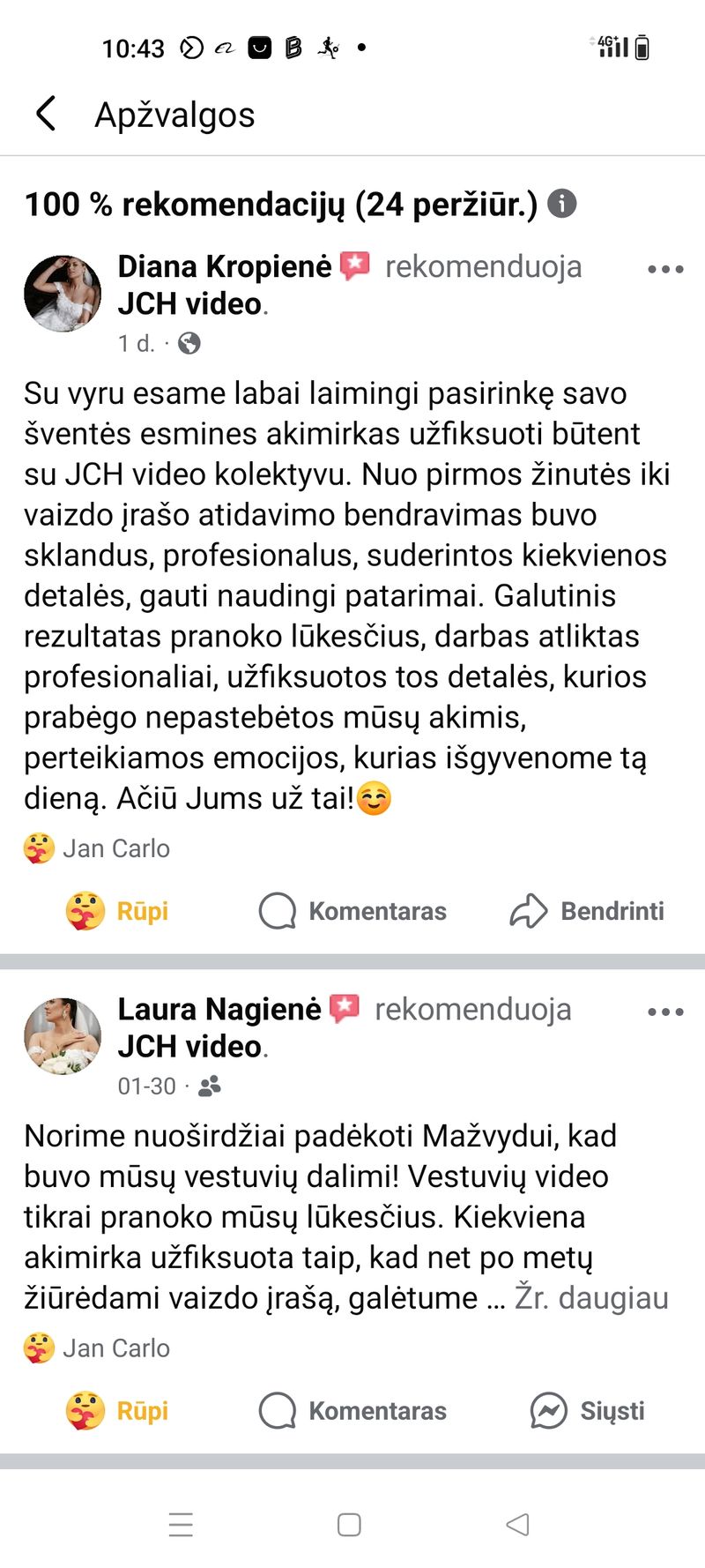 JCH video - vestuvių filmavimas #2