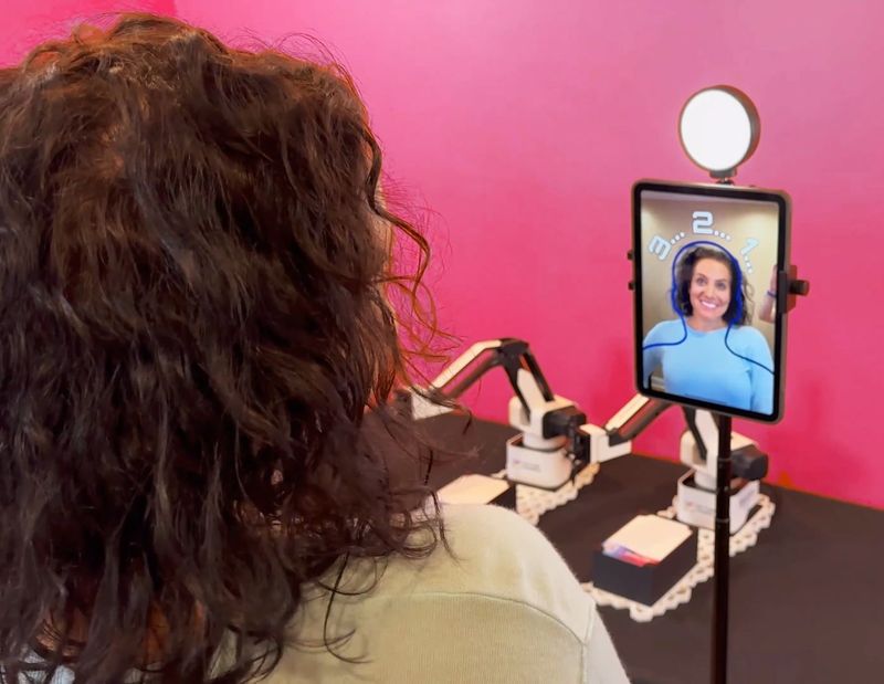 Robotas, gyvai piešiantis portretus #4