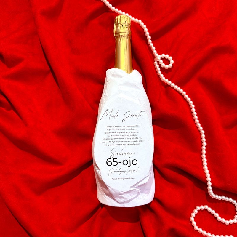 Kvietimas / padėka ant gipsu dekoruoto gėrimo #2